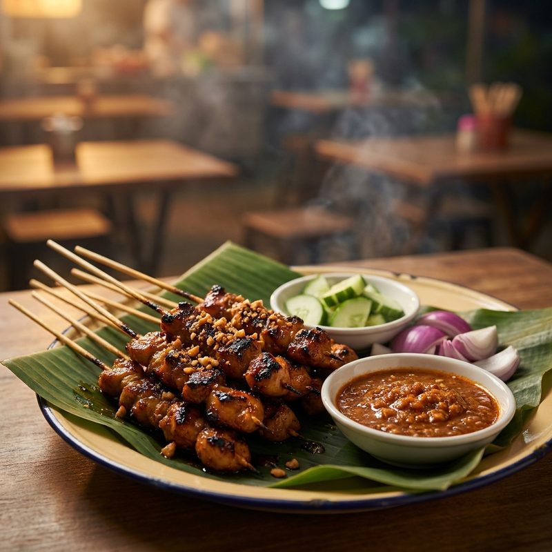 Chicken Satay with Peanut Sauce